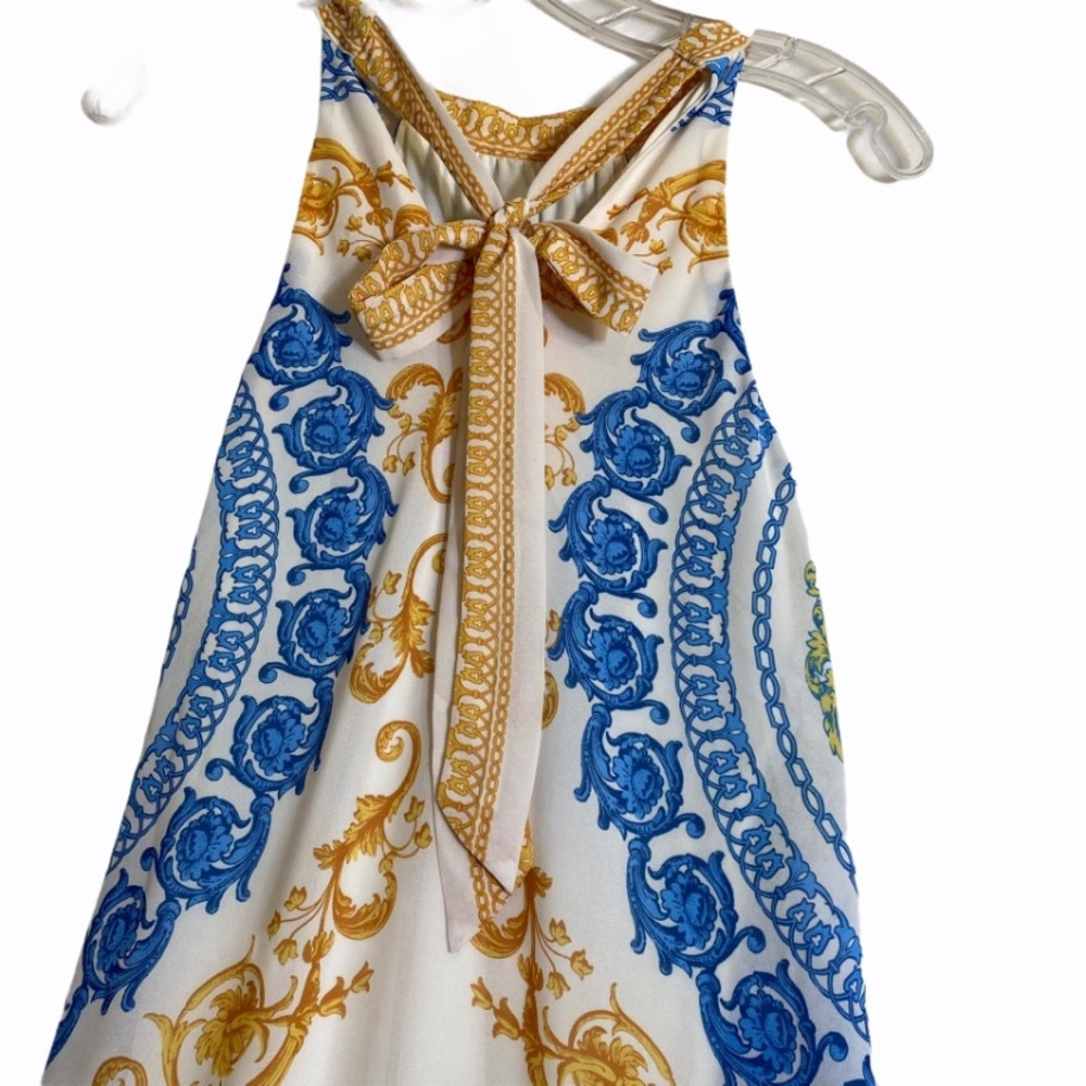 Jealous Tomato Baroque Print Halter A-line Maxi Dress S - Picture 7 of 9